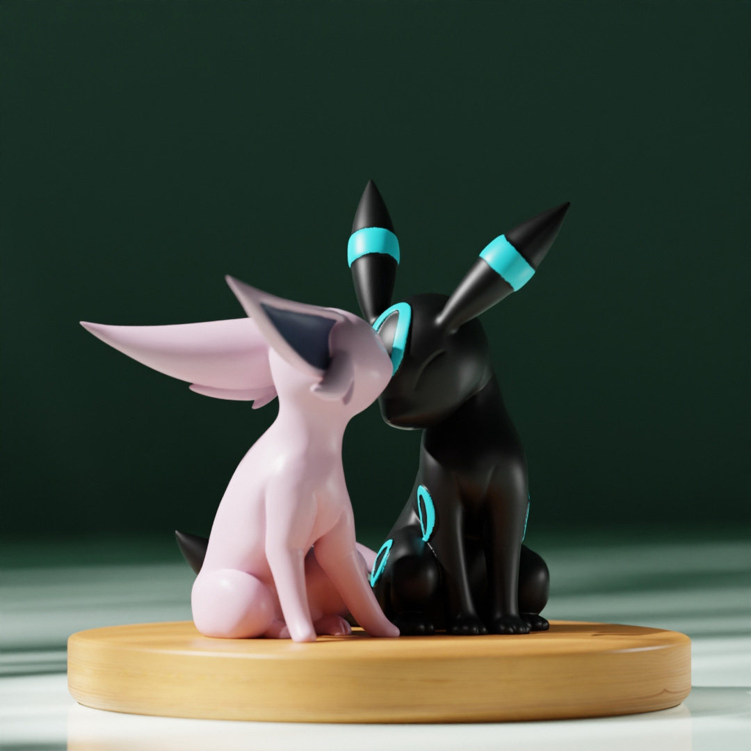 Vinyl Figure Blank - Genuine Espeon Umbreon Pet Elf Mini